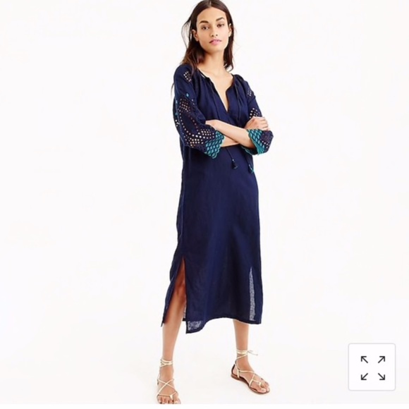 J. Crew Dresses & Skirts - NWT J. Crew Embroidered Caftan Beach dress coverup